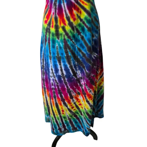 Vibrant Rainbow Tie-Dye Sleeveless Sundress - Picture 3 of 5